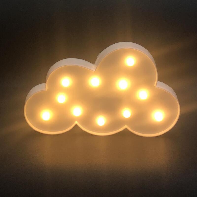 Luz de noche de dibujos animados 3D LED en la nube, lindo juguete de regalo para niños, lámpara de decoración de dormitorio de bebé, iluminación interior encantadora
