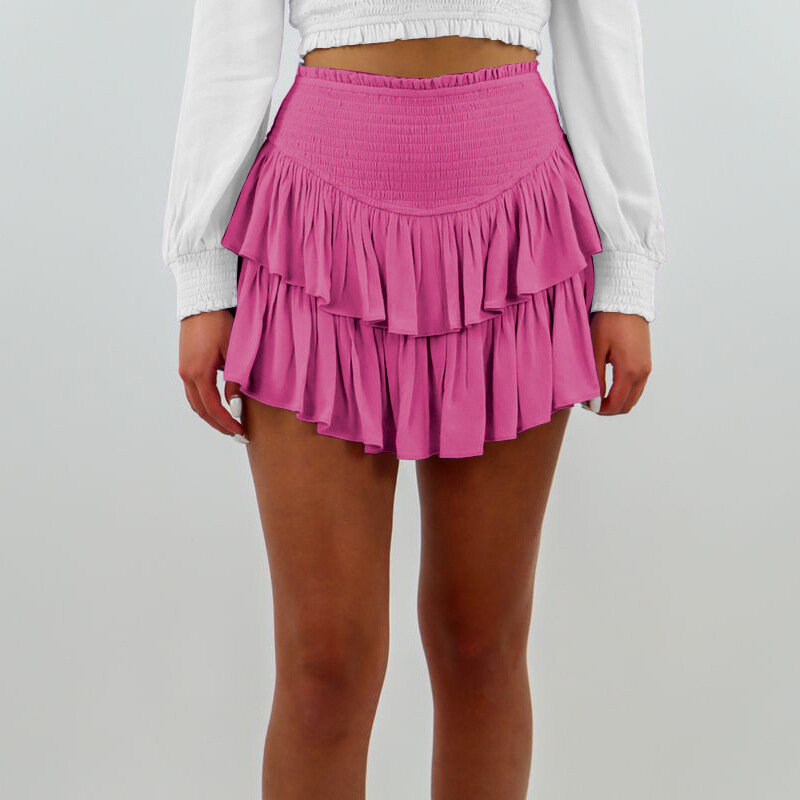Mini-saia linha A feminina, cintura baixa, fina, monocromática, que combina tudo, casual, doce, sexy, streetwear de moda feminina, verão, Y2K