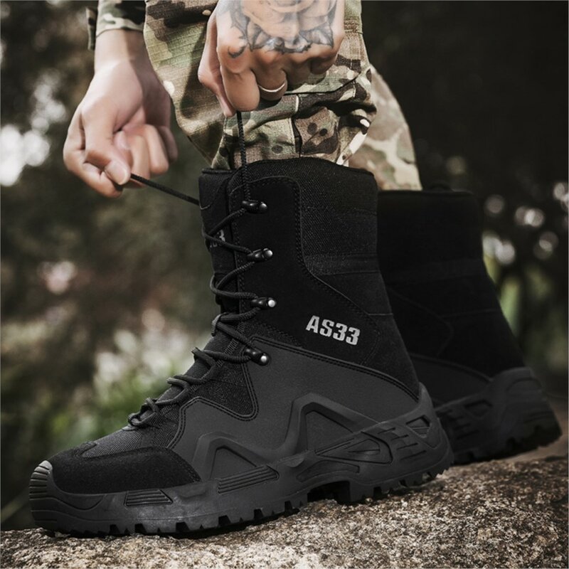 NEW Brand Mens Combat Tactical Hiking  Boots Outdoor Sports Desert Boots Army WaterProof Hiking Climbing Tacticas Hiking Boots