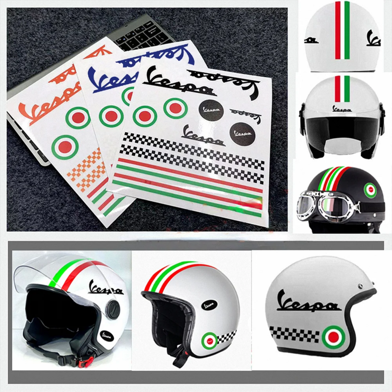 For Vespa Helmet Sticker Primavera Sprint Spring PX LX GTS GTS300 300 250 200 150 125 80 50 Motorcycle Accessories Women's Decal