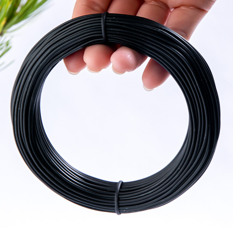 0.8mm 1mm 1.5mm 2mm 3mm 3.5mm Black Bonsai Wire Anodized Aluminum Bonsai Training Wire  Garden DIY Tool for Plant Shapes