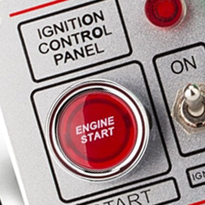 Panel de interruptor de encendido de 12V, botón de arranque del motor, palanca LED de carreras