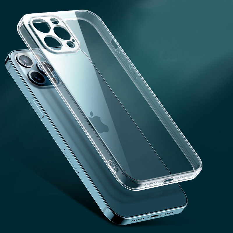 Прозрачный чехол для телефона iPhone 11 12 13 14 15 Pro Max, силиконовый мягкий чехол для iPhone 13 Mini X XS Max XR 8 7 6 Plus, задняя крышка