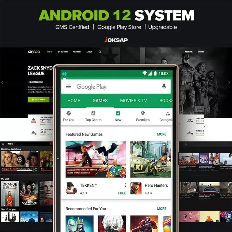 Планшет на Android 2024 Pad 6 Pro, планшет на Android 12, 11 дюймов, 16 ГБ, 1 ТБ, телефон с двумя SIM-картами, планшетный ПК с GPS, Bluetooth, Wi-Fi, Google