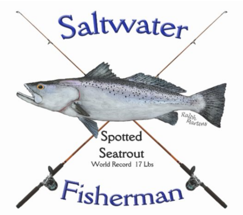 Seatrout Saltwater Pesca Pescador Angler Presente T-shirt. Verão algodão manga curta O-pescoço Mens T Shirt Novo S-3XL