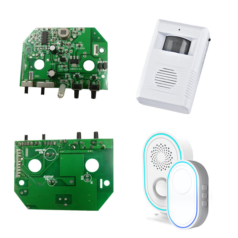 Custom Circuit Board PCBA, Adequado para Infrared Sensing Music Doorbell Store Bem-vindo Bell, Fábrica OEM e ODM