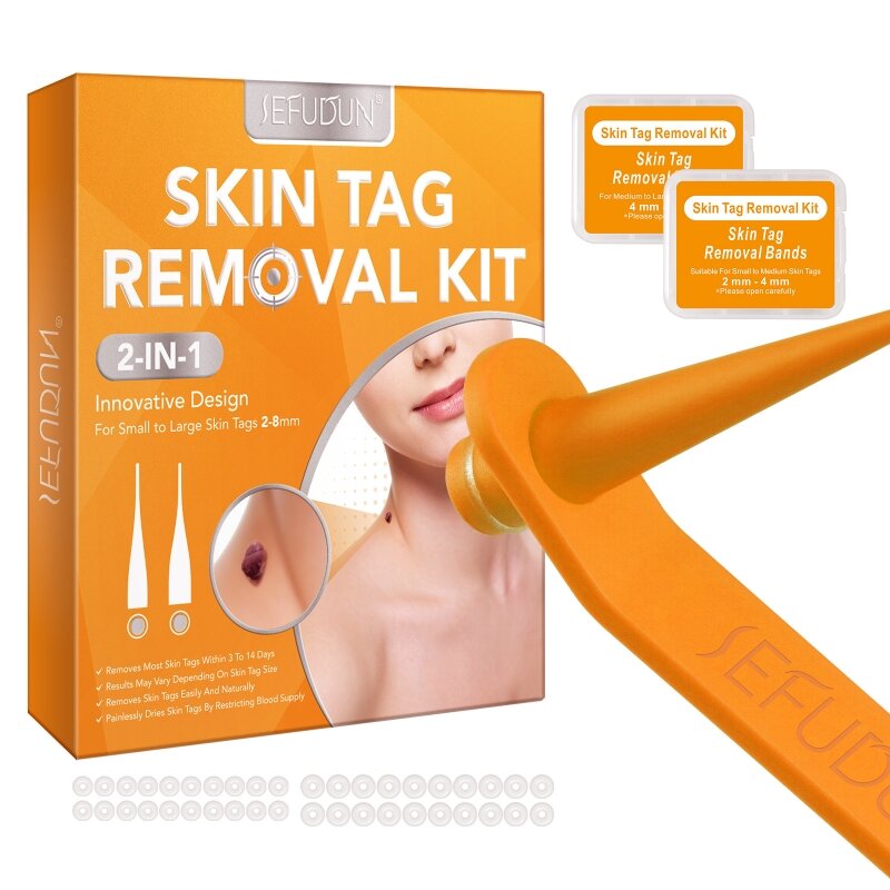 Skin Tag Removal met microbanden Reinigingsdoekjes Mollenverwijderaar voor gezicht, hals en lichaam voor dames en heren Drop