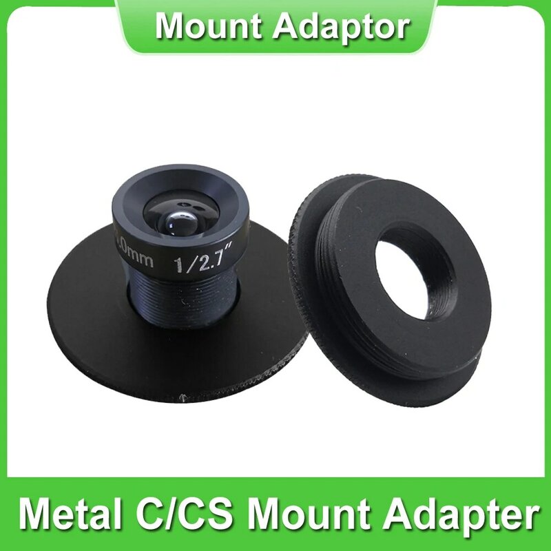 NEOCoolcam Cincin Adaptor Konverter Lensa Papan Dudukan DC/CS M12 Ke C/CS Logam Hitam untuk Kamera CCTV Keamanan Kotak CVI CCD AHD
