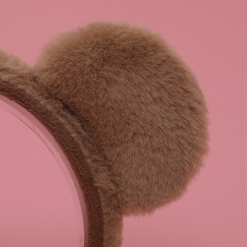 Y166 ロリータヘッドバンド毛皮のような動物のクマの耳帽子かわいいヘアフープコスプレかぶとハロウィンパーティー用品