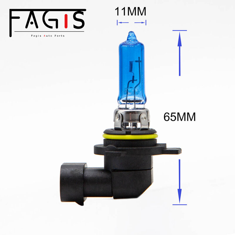Fagis-bombillas halógenas para faros delanteros de coche, faros delanteros de 12V 55W, color azul, 2 piezas, marca estadounidense, Hir2 9012