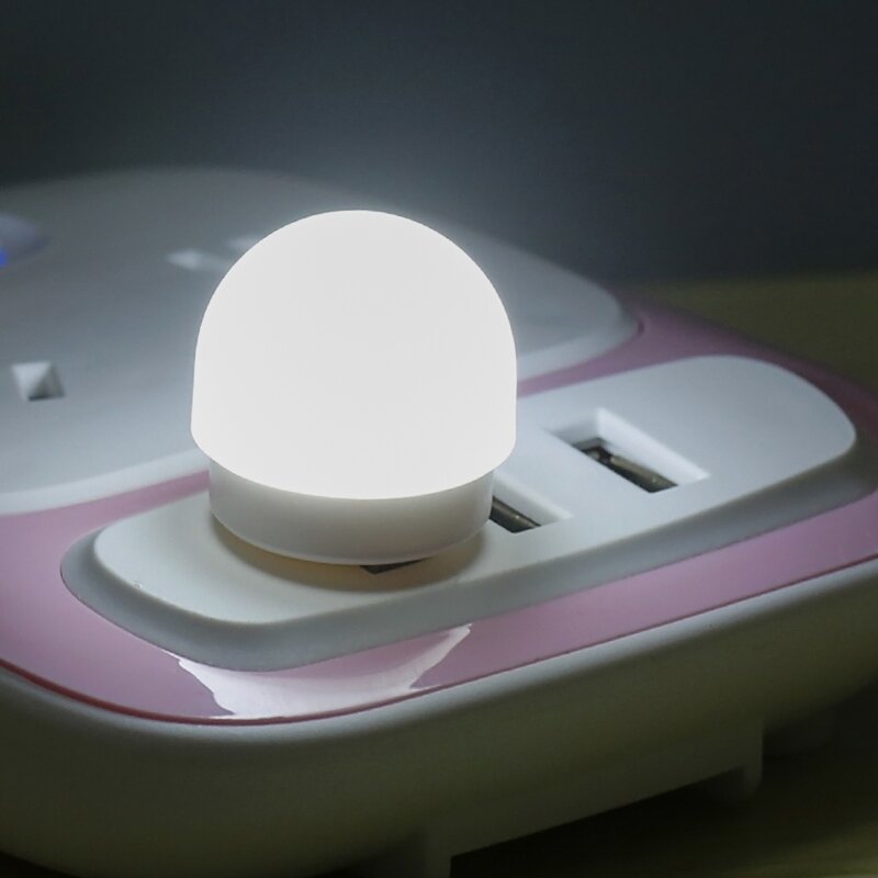 Novedad lámpara redonda ordenador móvil alimentación USB luz LED para escuela jardín infantes