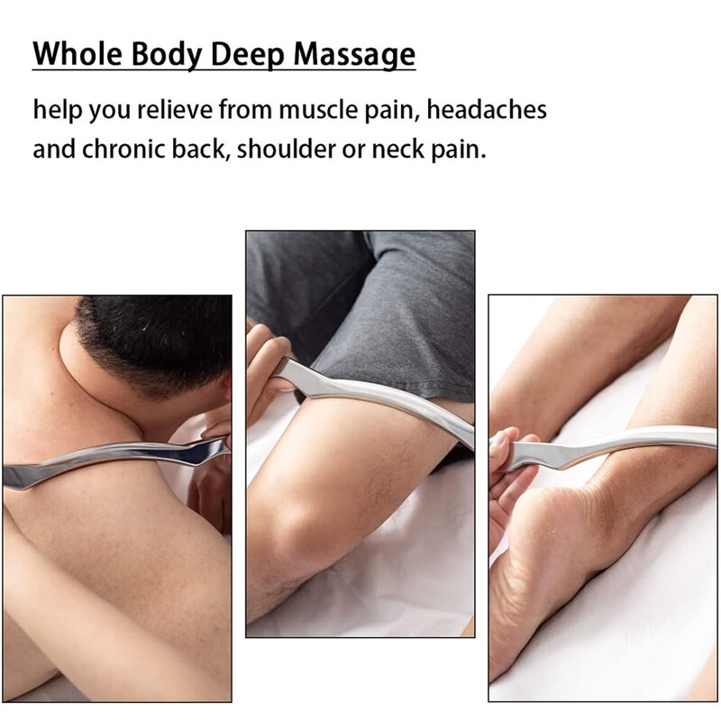 Ferramenta de massagem Gua Sha Ferramentas IASTM Ferramenta barra longa para músculos grandes, grande mobilização de tecidos macios, 1pc, 35cm de comprimento
