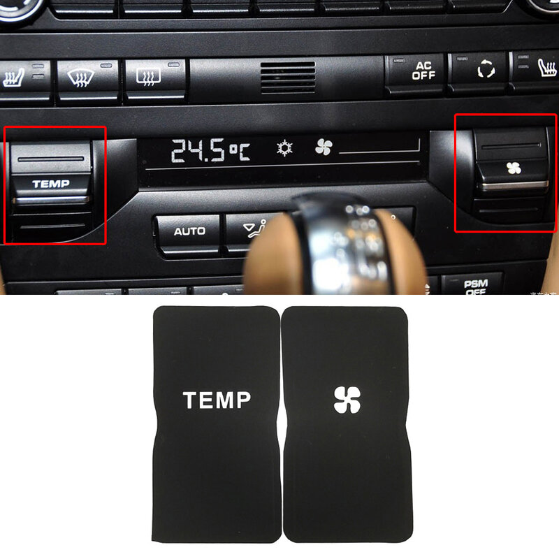 1 Pc A/C Climate Control Button Repair Sticker Set For 987 911  Repair Decals Stickers Accessories