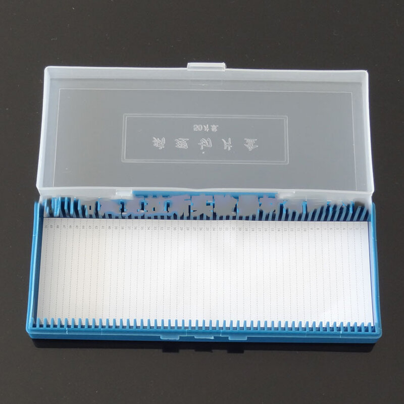Szkiełko podstawowe pudełko patologia biologiczna mieści do 50 szt. Slajdy Bio Slice Box sloty prostokątne mikroskop przeźrocze szklane pudełko 1X
