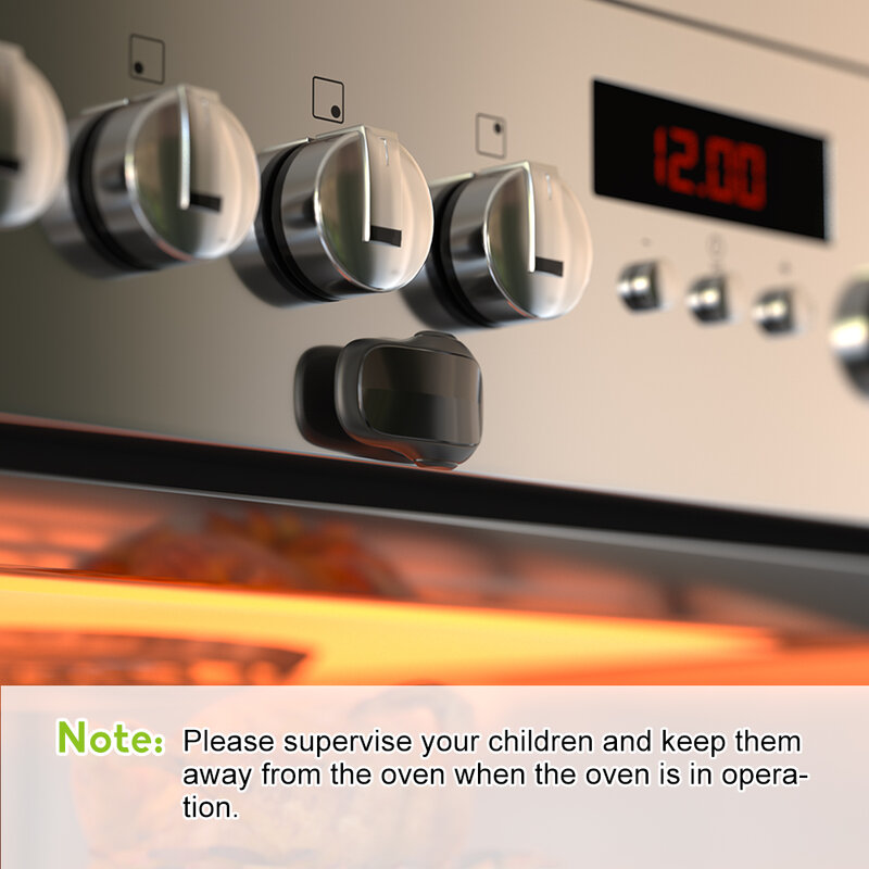 SAFELON-cerradura de puerta de horno de seguridad para bebé, cierre de horno de doble botón para seguridad de cocina, 1 paquete