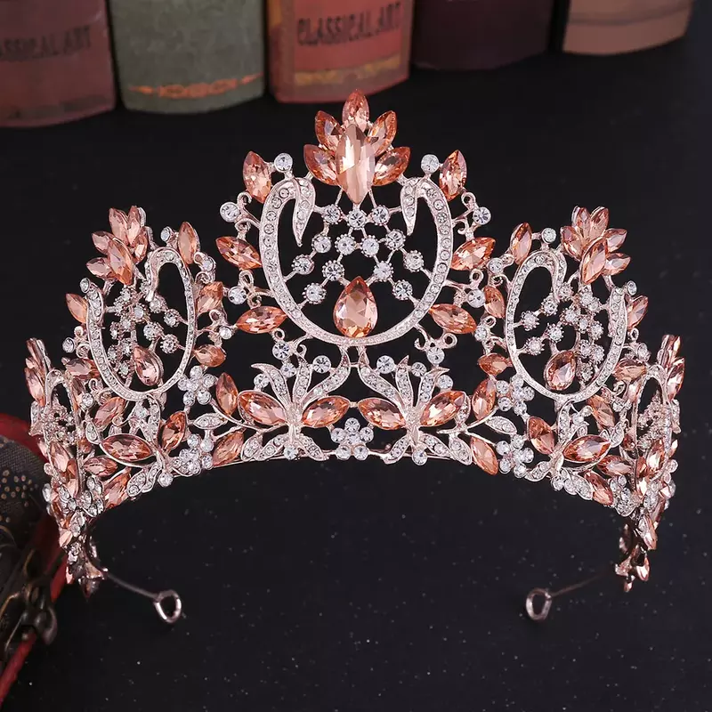 Diademi e corone di strass di cristallo di lusso barocco per le donne sposa Vintage Prom Diadem accessori per capelli da sposa da sposa gioielli