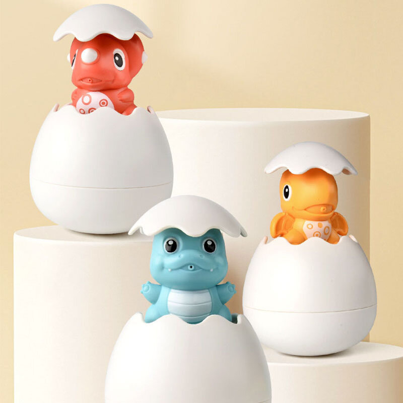 Детские игрушки для ванной, мультяшный Пингвин, яйцо динозавра, распылитель воды, спринклер для ванной комнаты, плавающее яйцо, игрушки для детей