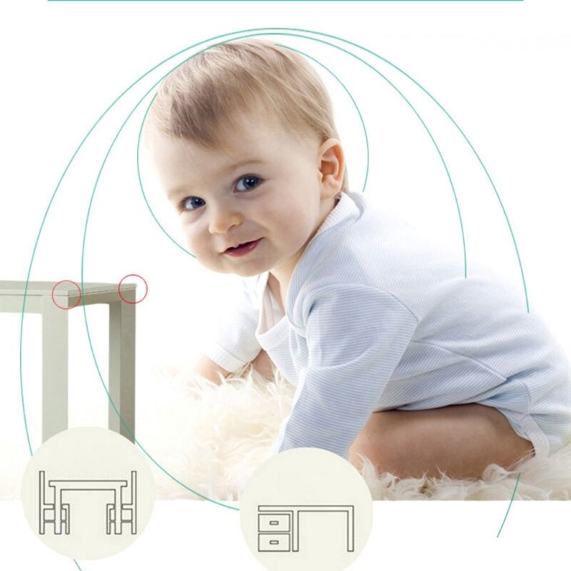 Babysichere Kanten und Eckenschutz. Dicke Baby-Sicherheits-Eckenschützer für Kindermöbel und Tischstoßstangenabdeckung