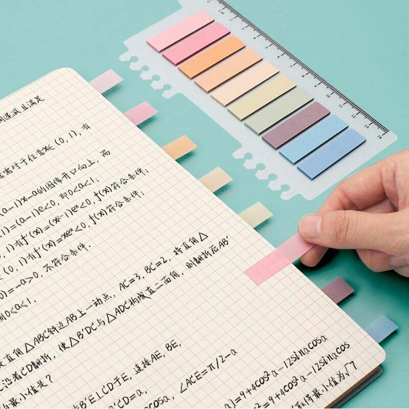 ใหม่ Morandi Creative Bookmark Self-กาวหลวม Leaf Index Memo Pad แบบพกพา Notepad Sticky Note Sticky Labels