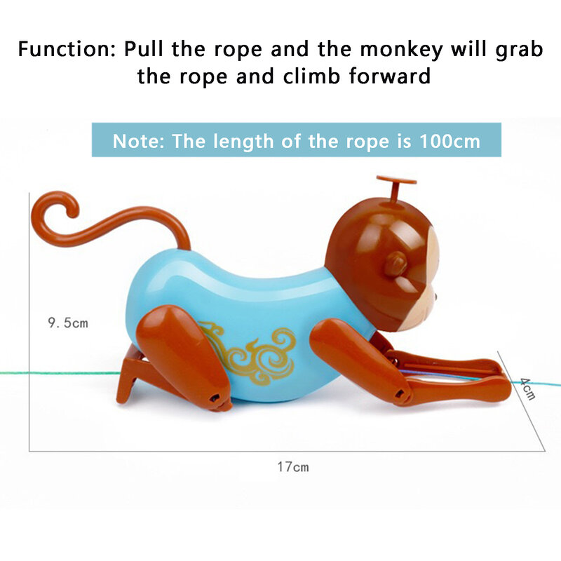 Funny String-Climbing Monkey Toy Pull and Climb Monkey Toy with Sound Effect for Halloween Children's Day Gift