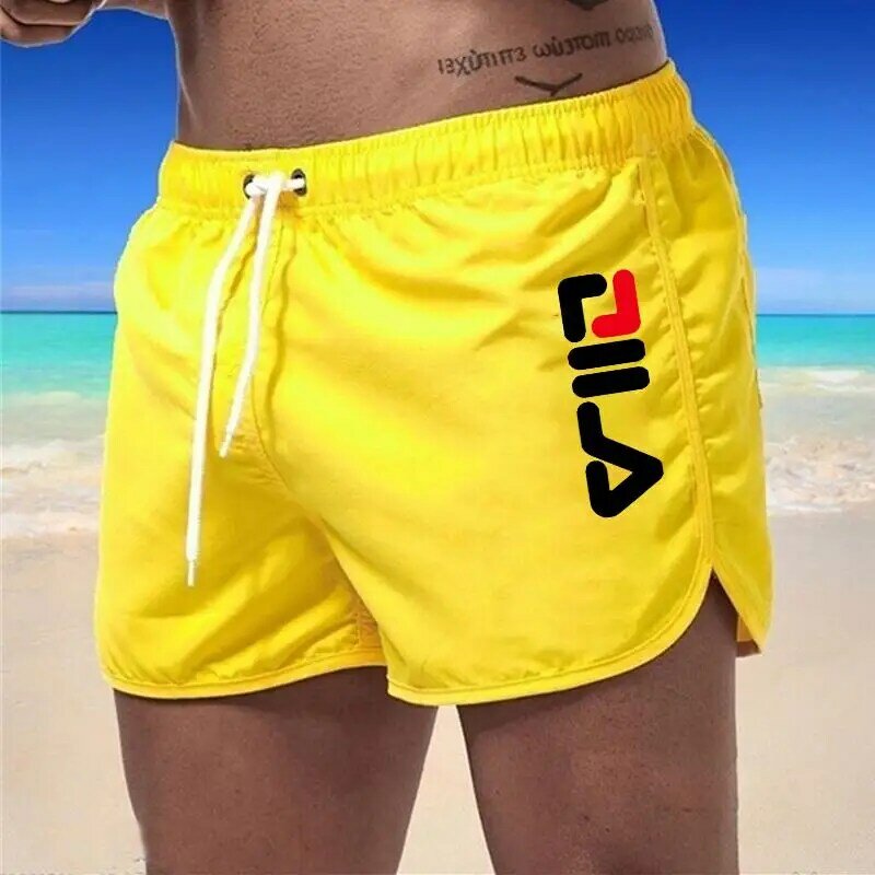 Роскошный пляжный костюм 2023, одежда для фитнеса и бега, новые мужские и женские быстросохнущие купальники, шорты