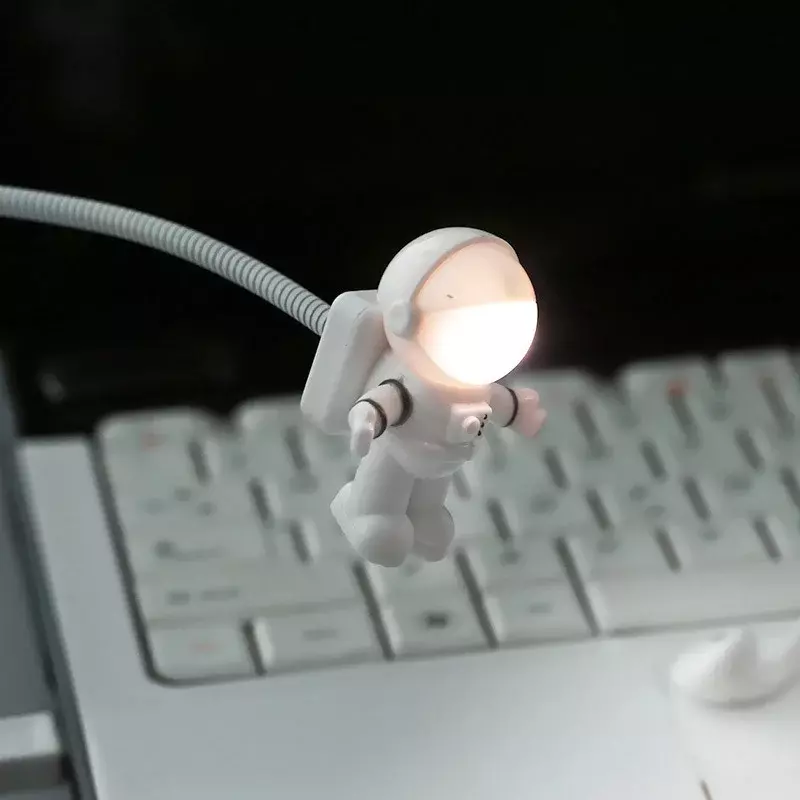 Portátil USB Powered Night Light, Luzes do livro de leitura, Astronaut Desk Lamp, Luz LED para computador, laptop, teclado, iluminação