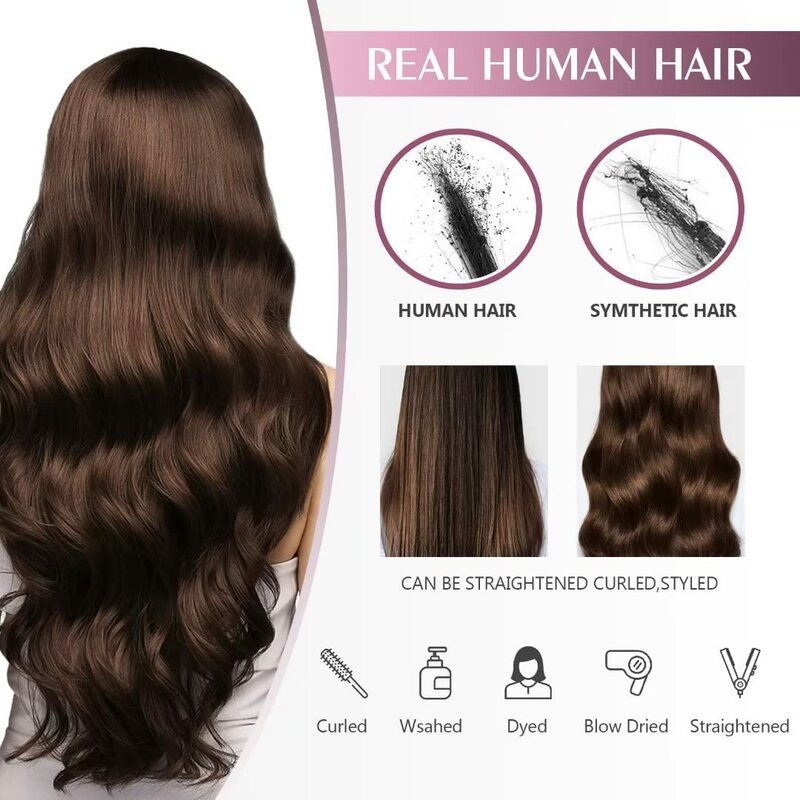 Cinta en extensiones de cabello humano para mujer, marrón oscuro #2, cinta sin costuras, extensiones de cabello invisibles, 50g por paquete