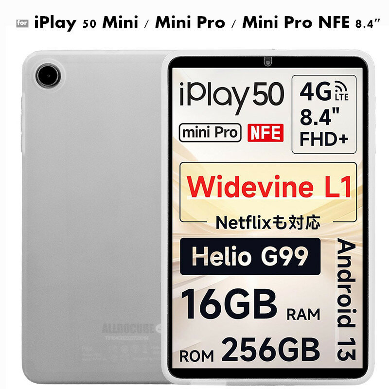 for ALLDOCUBE iPlay 50 Mini NFE Pro 8.4" TPU Transparent Silicone Soft Cover All-inclusive Protection Drop Resistance