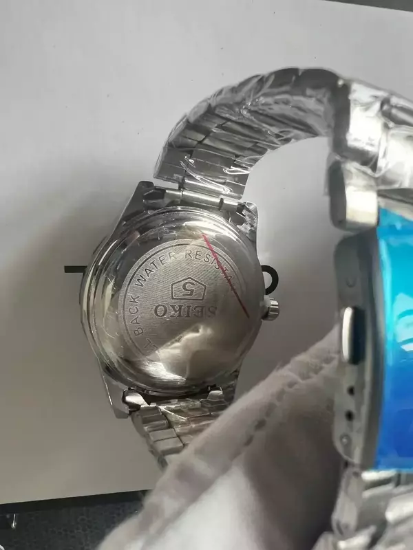 Seiko-reloj deportivo 3Bar para hombre, cronógrafo luminoso, resistente al agua, esfera con fecha automática, correa de acero inoxidable, calendario, nuevo