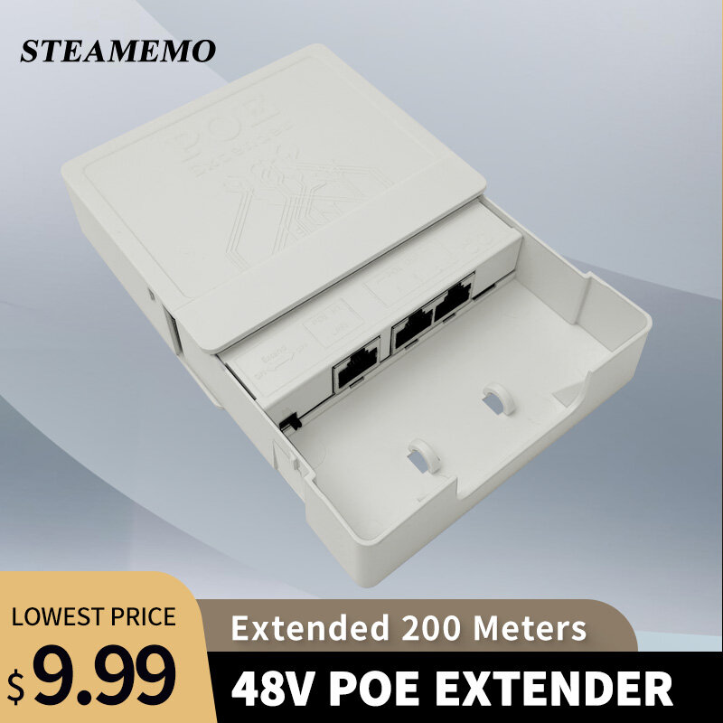 STEAMEMO 2 Port Waterproof POE Extender 100Mbps POE Repeater IEEE802.3AF/AT Standard For POE Camera Reverse POE Switch