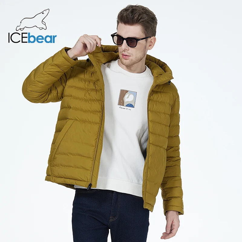 Icbear เสื้อแจ็คเก็ตกันหนาวสำหรับผู้ชาย, เสื้อโค้ทเสื้อคลุมบุนวมสั้น MWD2871I 2023ฤดูหนาวและฤดูหนาว