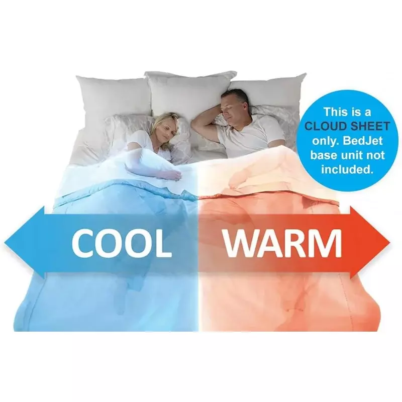 BedJet Cloud Sheet - Dual Zone Queen (pendinginan, pemanasan & kontrol iklim hanya untuk tempat tidur Anda)