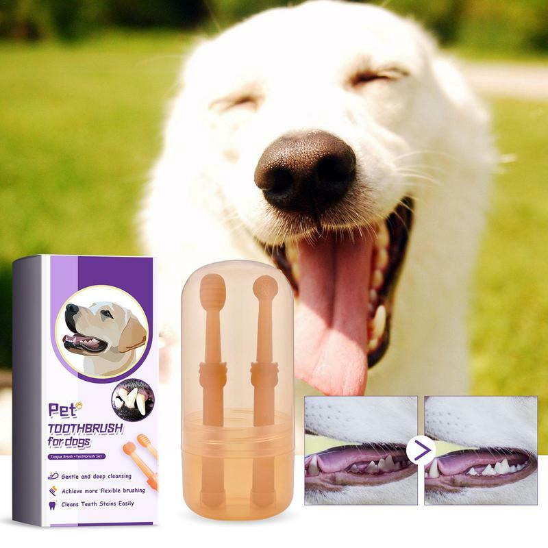 Soft Silicone Toothbrush for Pet, Oral Care, Puppy Toothbrush Kit, Dog Cat Teeth Cleaning, Tongue Cleaner