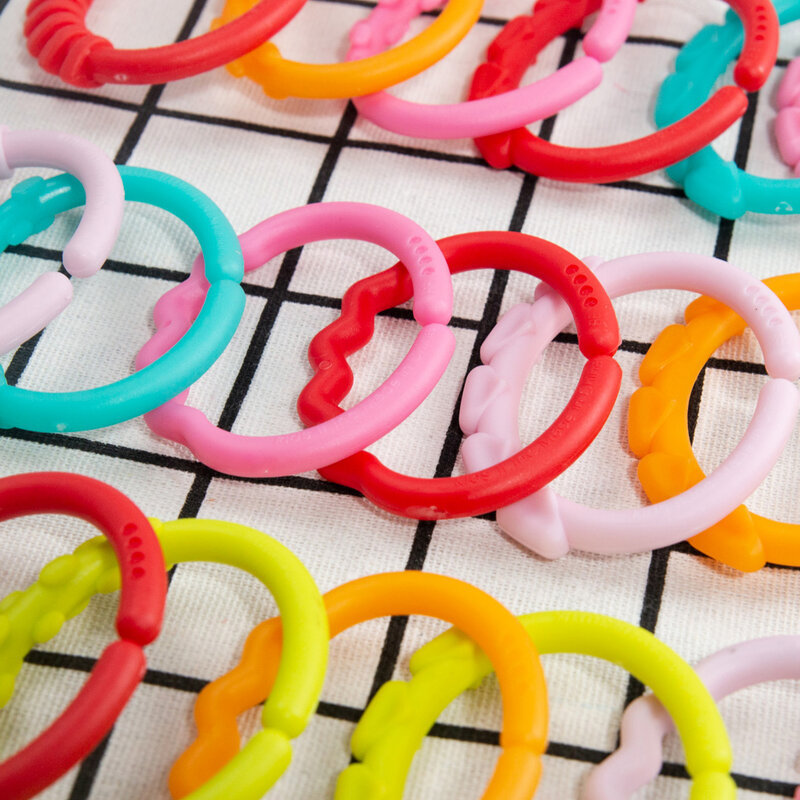 8 Stuks Baby Bijtring Rammelaars Speelgoed Kauwen Speelgoed Voor Pasgeboren Rubber Rainbow Ring Veiligheid Speelgoed Voor Kinderen Crib Bed Wandelwagen opknoping