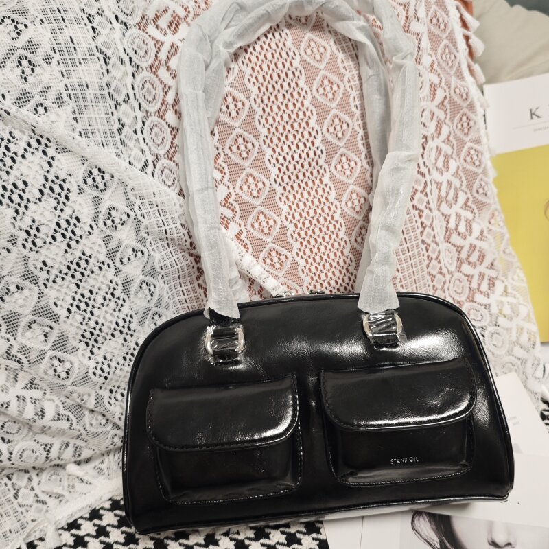 Женская сумка через плечо, пухлые сумки, сумка-тоут в стиле Бостон для боулинга с подставкой, сумка-Бостон с карманами, сумка для покупок
