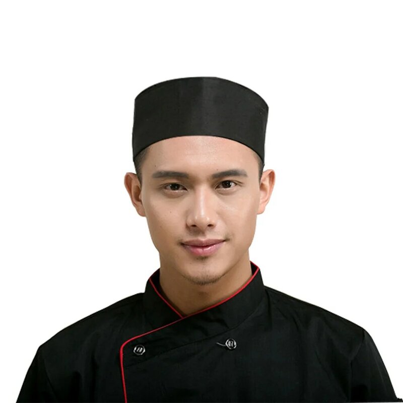 TINKSKY-Respirável malha crânio chapéu com alça ajustável, chefs de catering profissionais, 1 tamanho, preto
