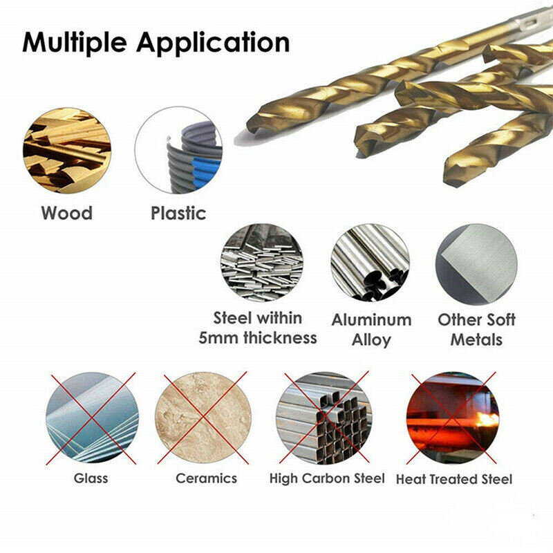 1pc HSS Drill Bit Hexagonal Handle Electric Drill For Drilling Holes Wood Plastic Aluminum Thin Plates Machinery Accessories