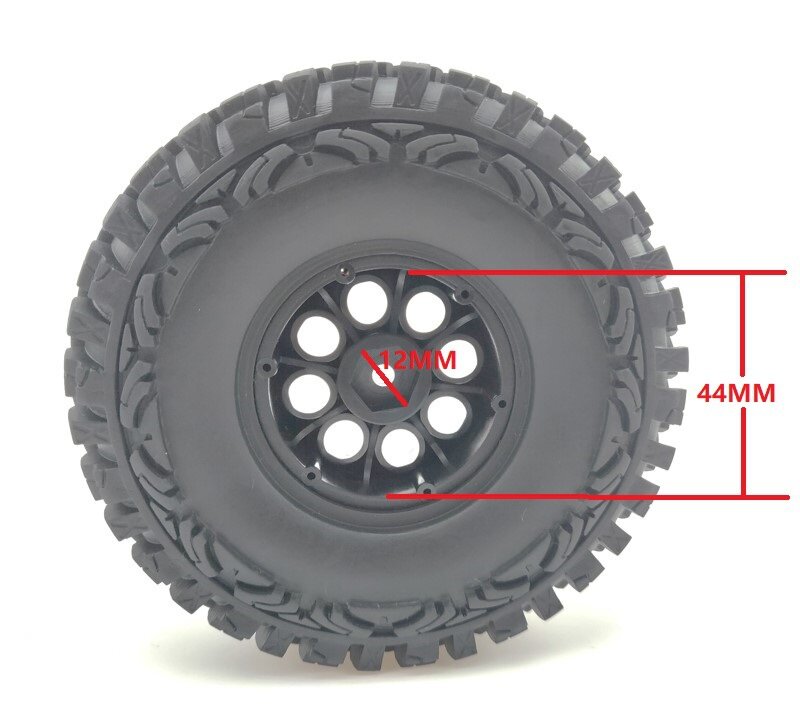 SCX10 D90 시뮬레이션 등반 자동차 타이어, RC 장난감 타이어, 팽창식 등반 자동차 액세서리, 1 개