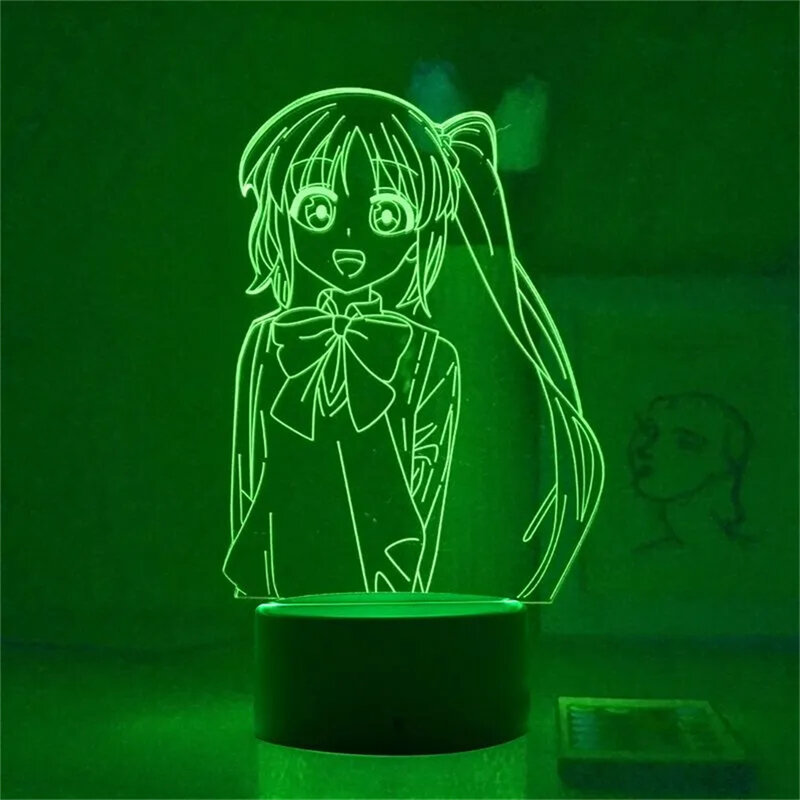 Luz de noche 3D de Anime Gotoh Hitori, lámpara Led de Manga Ijichi Nijika, lámpara de mesa, luces de mesita de noche acrílicas, decoración de dormitorio, regalos