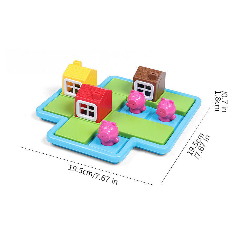 Tre maialini educazione giocattoli per l'apprendimento Puzzle gioco da tavolo logica gioco di educazione precoce interazione genitore-figlio età 3 + regalo per bambini