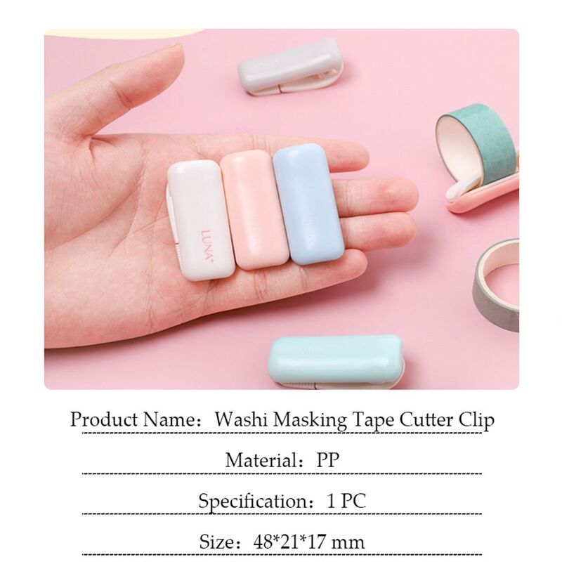 Portable Mini DIY Crafts Candy Color Arts Stickers Tape Cutting Tools Scrapbooking Tools Masking Tape Cutter Tape Organzier