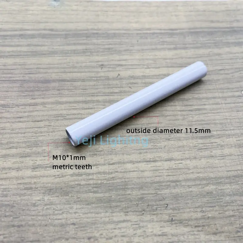 Black M10 Metric Tooth Tube White M10 inner teeth Tube Connecting pipe screw Tube M10 Two-end threaded pipe hollow straight rod