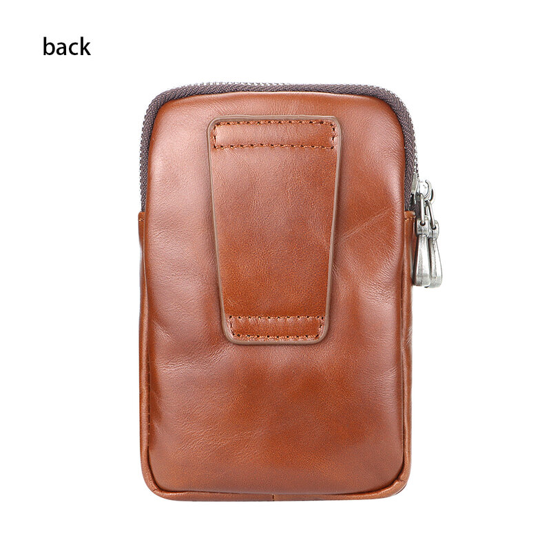 Royal Bagger tas pinggang kulit asli untuk pria, tas pinggang bepergian luar ruangan dengan sabuk 1714, tas ponsel Retro untuk pria