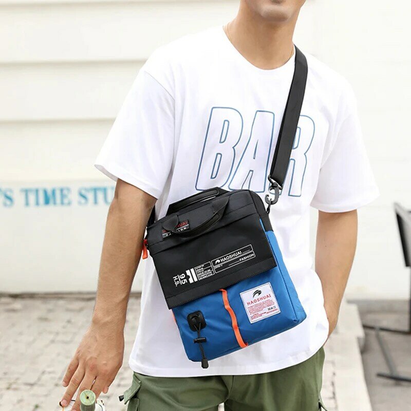 Men Nylon Messenger Cross Body Top Handle Tote Bags Travel Fashion Casual Male Military Shoulder Handbag