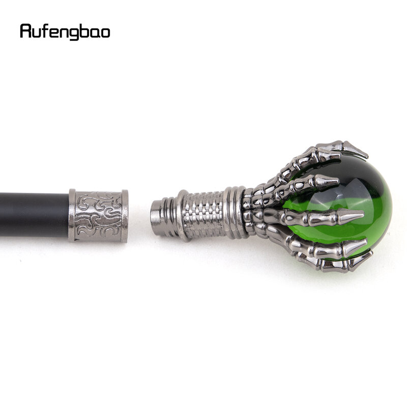 Green Glass Ball Single Joint Fashion Walking Stick Decorative Vampire Cospaly Party Walking Cane Halloween Crosier 93cm