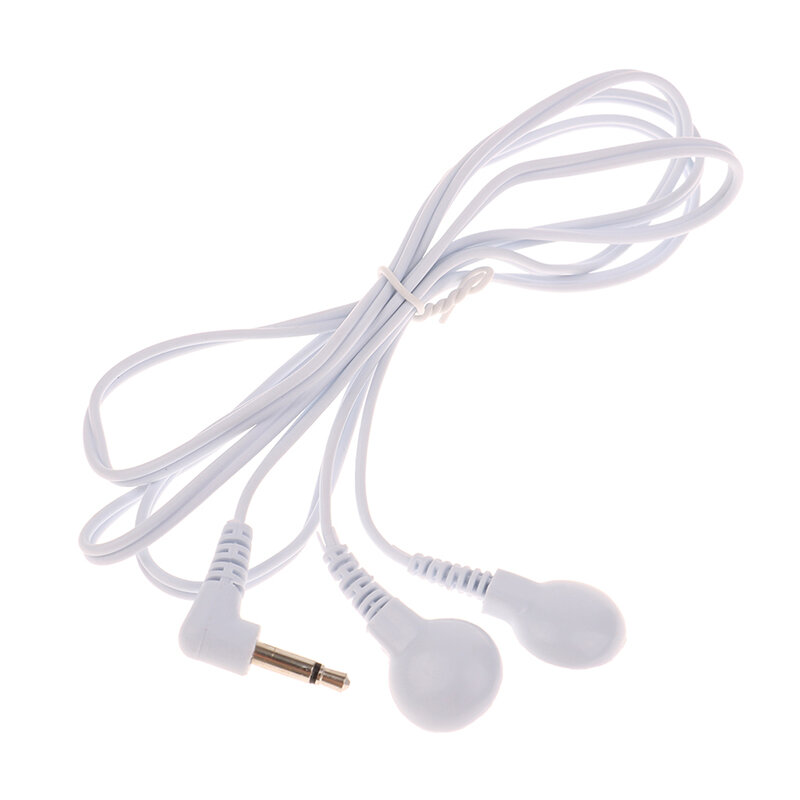 Eletroterapia eletrodo chumbo fios cabo para dezenas massageador, cabo de conexão, massagem e relaxamento, 2.5mm, 3.5mm, 4 botões