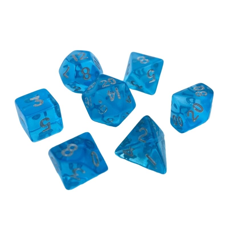 Mini dés polyédriques dés acryliques transparents petits dés jeu Table jeu rôle