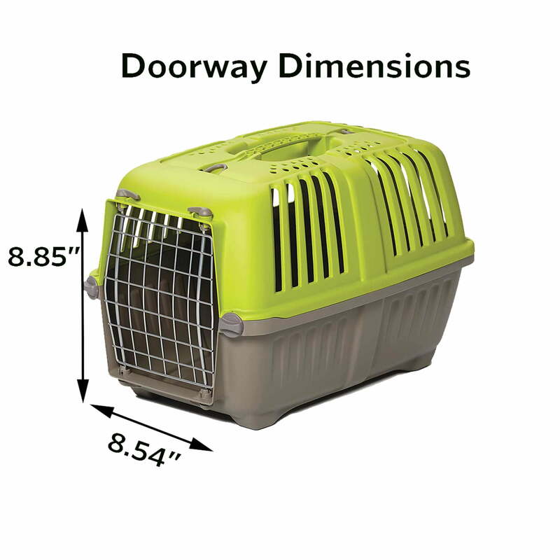 Spree-portador de lados duros para mascotas, Ideal para razas de perros XS, 22 pulgadas, color verde