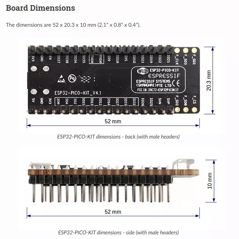 ESP32-PICO-KIT v 4,1 mini entwicklung board esp32 ESP32-PICO-d4 wi-fi + bt modul 4 mb flash