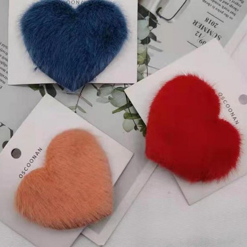 Hairstyle Decoration Ideal Gift Love Heart Shape Children Side Hair Clip for Winter
